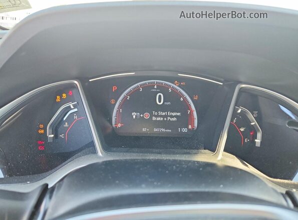19XFC2F86LE014250 2020 HONDA CIVIC White Instrument cluster view