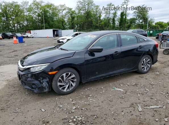 19XFC2F88GE226329 2016 HONDA CIVIC Black Առջևի ձախ երեք քառորդ տեսարան
