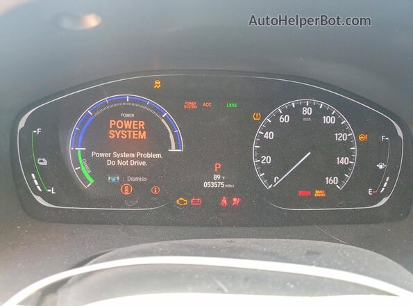 19XZE4F50ME002301 2021 HONDA INSIGHT Синий Вид щитка приборов
