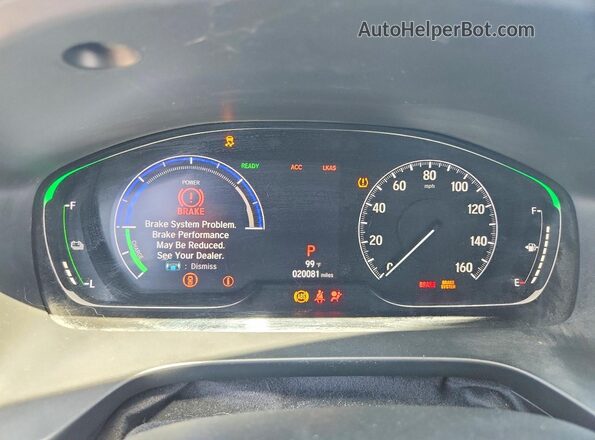 19XZE4F53LE011699 2020 HONDA INSIGHT Blue Вид щитка приладів
