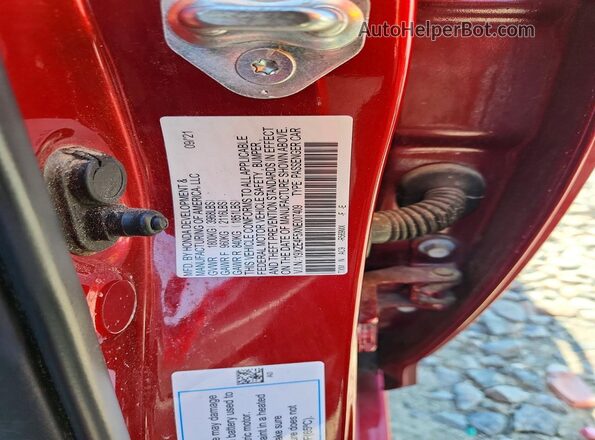 19XZE4F5XNE007409 2022 HONDA INSIGHT Red Widok komory silnika