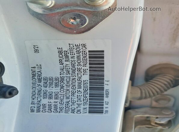 19XZE4F92NE007875 2022 HONDA INSIGHT White Widok komory silnika