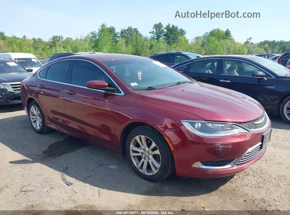 1C3CCCAB0GN122610 2016 CHRYSLER 200 Красный Передняя правая четверть