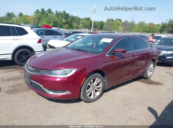 1C3CCCAB0GN122610 2016 CHRYSLER 200 Красный Передняя левая четверть