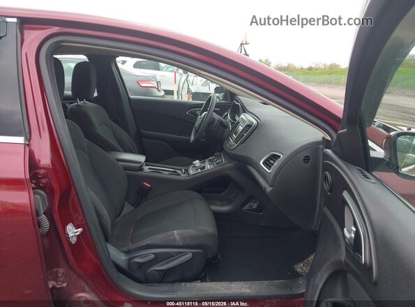 1C3CCCAB1GN168902 2016 CHRYSLER 200 Red Widok wnętrza z przodu