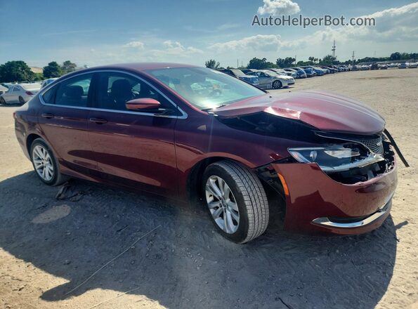 1C3CCCAB2GN122186 2016 CHRYSLER 200 Бордовый Передняя правая четверть
