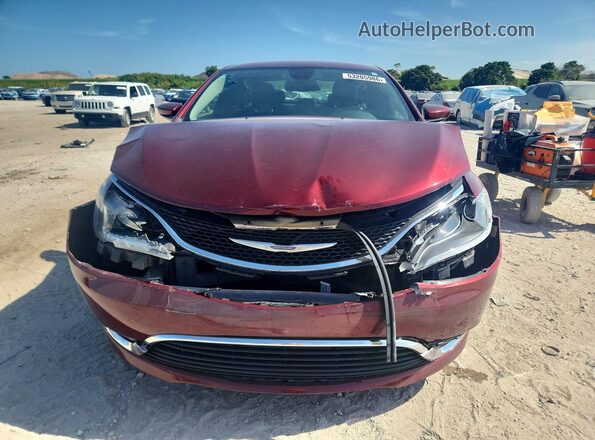 1C3CCCAB2GN122186 2016 CHRYSLER 200 Бордовый Вид спереди