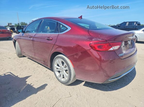 1C3CCCAB2GN122186 2016 CHRYSLER 200 Бордовый Задняя левая четверть
