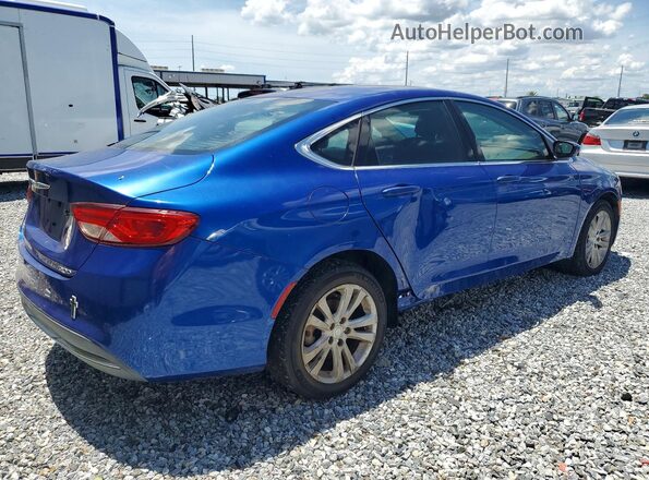 1C3CCCAB4GN145047 2016 CHRYSLER 200 Синий Задняя правая четверть