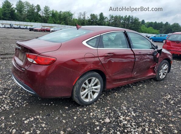 1C3CCCAB7GN117436 2016 CHRYSLER 200 Темно-бордовый Задняя правая четверть