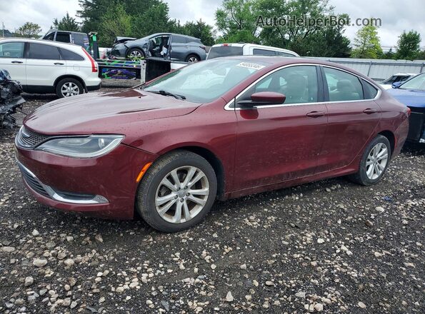 1C3CCCAB7GN117436 2016 CHRYSLER 200 Темно-бордовый Передняя левая четверть