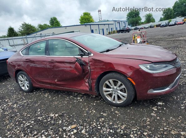 1C3CCCAB7GN117436 2016 CHRYSLER 200 Темно-бордовый Передняя правая четверть