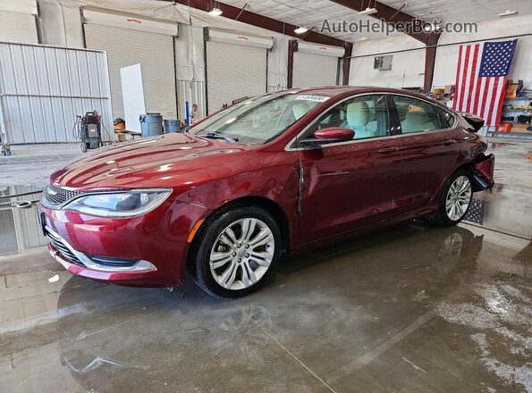 1C3CCCABXGN119682 2016 CHRYSLER 200 Maroon Առջևի ձախ երեք քառորդ տեսարան