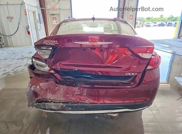 1C3CCCABXGN119682 2016 CHRYSLER 200 Maroon Հետևի տեսք