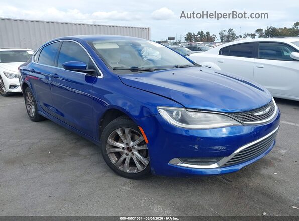 1C3CCCABXGN145702 2016 CHRYSLER 200 Синий Передняя правая четверть