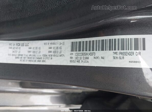 1C3CCCBG5GN145973 2016 CHRYSLER 200 Серый Вид подкапотного пространства