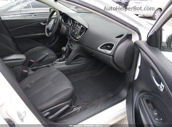 1C3CDFAA1GD517441 2016 DODGE DART White წინა სალონის ხედი