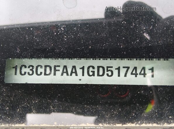 1C3CDFAA1GD517441 2016 DODGE DART White 