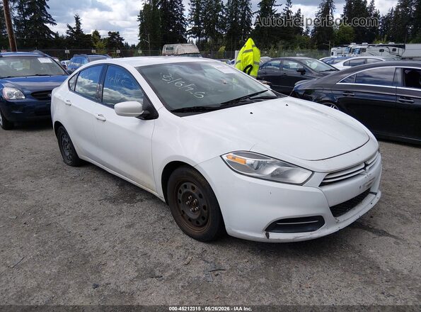 1C3CDFAA1GD517441 2016 DODGE DART White წინა მარჯვენა
