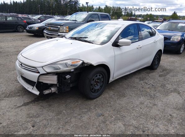 1C3CDFAA1GD517441 2016 DODGE DART White წინა მარცხენა ხედი სამი მეოთხედიდან