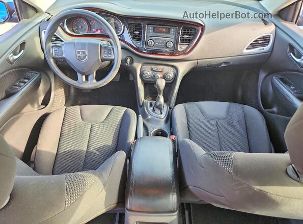 1C3CDFAA2GD736506 2016 DODGE DART Blue Dashboard view