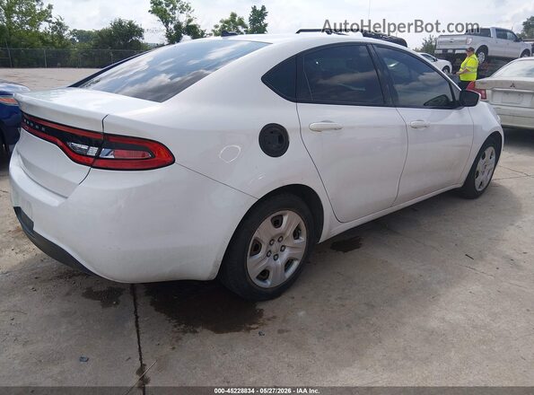 1C3CDFAA9GD516344 2016 DODGE DART White Задня права чверть