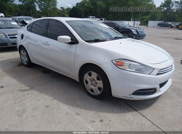 1C3CDFAA9GD516344 2016 DODGE DART White Передня права чверть