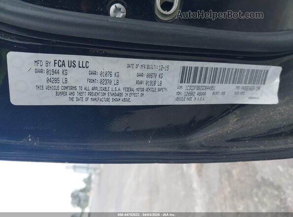 1C3CDFBB2GD644951 2016 DODGE DART Black Widok komory silnika