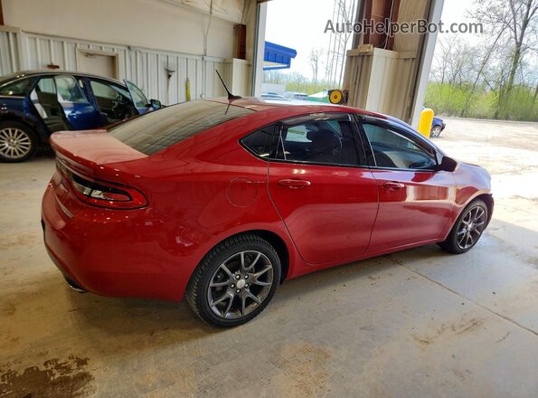 1C3CDFBBXGD680404 2016 DODGE DART Red Задня права чверть
