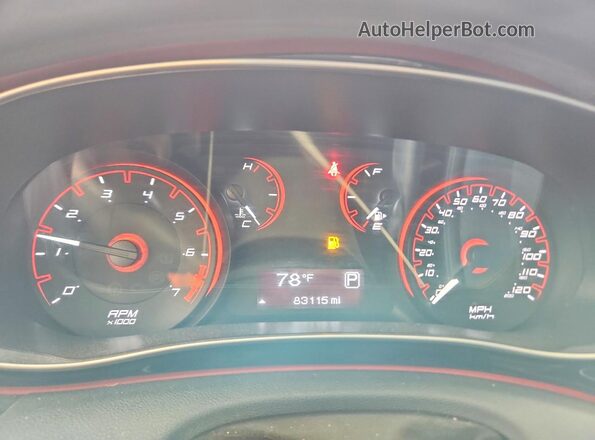 1C3CDFBBXGD680404 2016 DODGE DART Red Вид щитка приладів