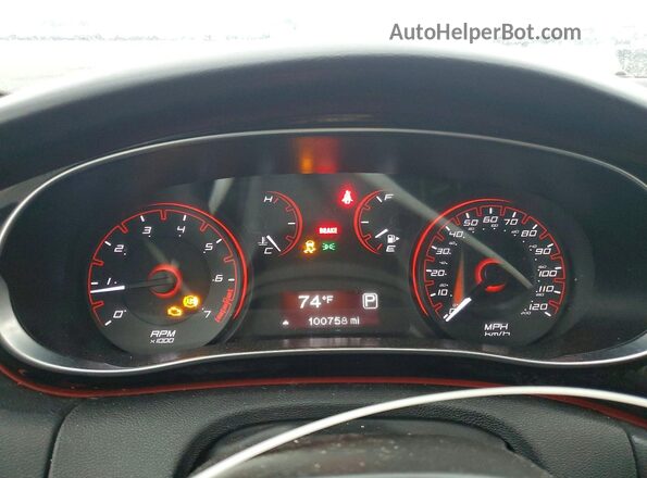 1C3CDFFA6GD818425 2016 DODGE DART Красный Вид щитка приборов