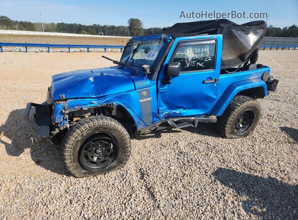 1C4AJWAGXGL225809 2016 JEEP WRANGLER Синий Передняя левая четверть