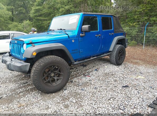 1C4BJWDG7GL158019 2016 JEEP WRANGLER UNLIMITED Blue Przód lewy