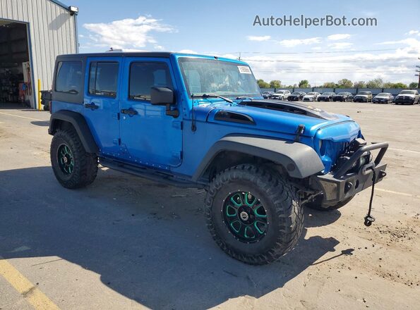 1C4BJWDG8GL130598 2016 JEEP WRANGLER Синий Передняя правая четверть