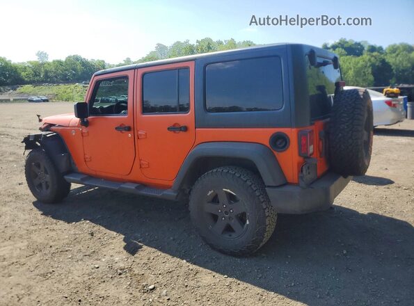 1C4BJWDG8GL338710 2016 JEEP WRANGLER Orange Trasero izquierdo