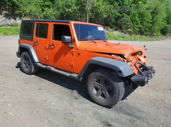 1C4BJWDG8GL338710 2016 JEEP WRANGLER Orange Delantero derecho