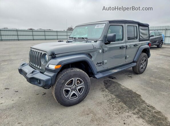 1C4HJXDN2MW751408 2021 JEEP WRANGLER Серый Передняя левая четверть