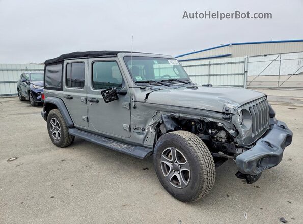 1C4HJXDN2MW751408 2021 JEEP WRANGLER Серый Передняя правая четверть
