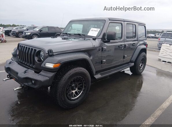 1C4HJXDN2MW803491 2021 JEEP WRANGLER UNLIMITED Gray Przód lewy
