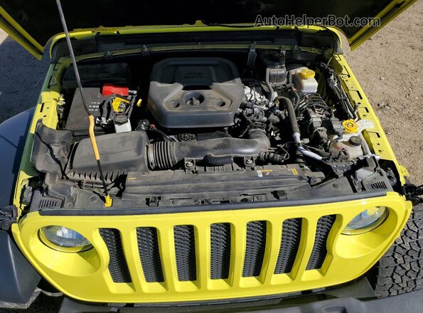 1C4HJXDN7PW632855 2023 JEEP WRANGLER Желтый Вид задней части салона