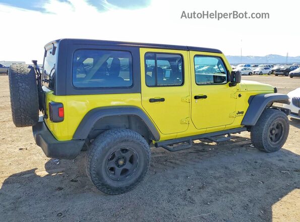 1C4HJXDN7PW632855 2023 JEEP WRANGLER Желтый Задняя правая четверть
