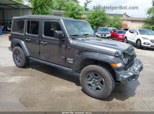 1C4HJXDNXJW264338 2018 JEEP WRANGLER UNLIMITED Серый Передняя правая четверть