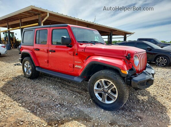 1C4HJXEN1LW161195 2020 JEEP WRANGLER Красный Передняя правая четверть