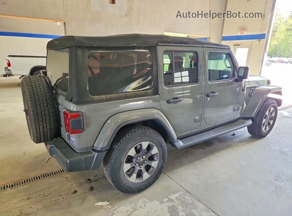1C4HJXEN7JW262111 2018 JEEP WRANGLER Серый Задняя правая четверть