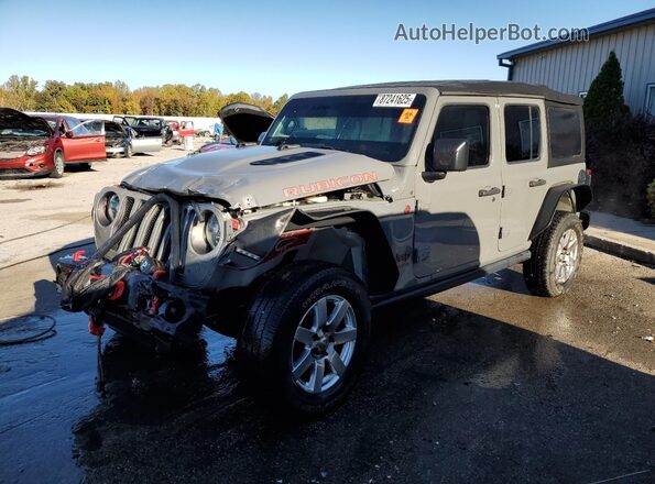 1C4HJXFG3JW251817 2018 JEEP WRANGLER Gray Առջևի ձախ երեք քառորդ տեսարան