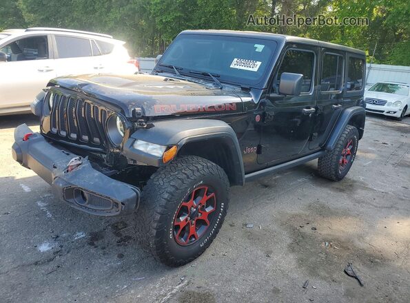 1C4HJXFN0MW516129 2021 JEEP WRANGLER Черный Передняя левая четверть