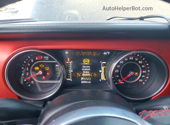 1C4HJXFN0MW516129 2021 JEEP WRANGLER Черный Вид щитка приборов