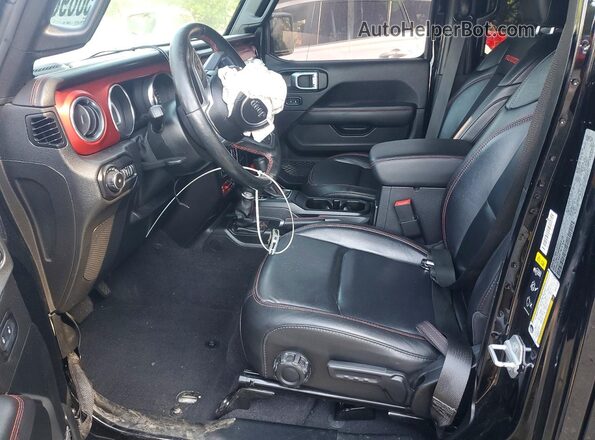 1C4HJXFN0MW516129 2021 JEEP WRANGLER Черный Вид салона спереди