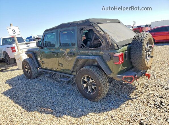 1C4HJXFN0MW526384 2021 JEEP WRANGLER Зеленый Задняя левая четверть