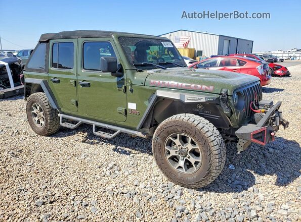 1C4HJXFN0MW526384 2021 JEEP WRANGLER Зеленый Передняя правая четверть